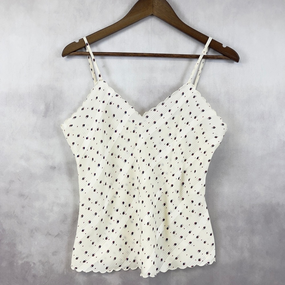 Nordstrom Parisian Maid Camisole Medium Top Scalloped Y2K Coquette Romantic